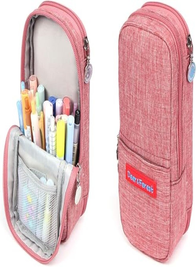 ستوريو حقيبة أقلام ستوريو للأطفال في المدرسة، للبنات والأولاد، بتصميم أنيق | علبة أدوات مكتبية لطيفة مع بوصلة | سعة كبيرة، تصميم قائم لطيف - اللون حسب التوافر - Image 4